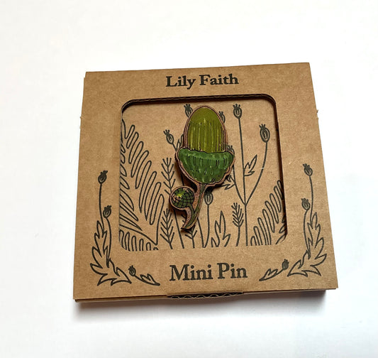 Lily Faith acorn pin