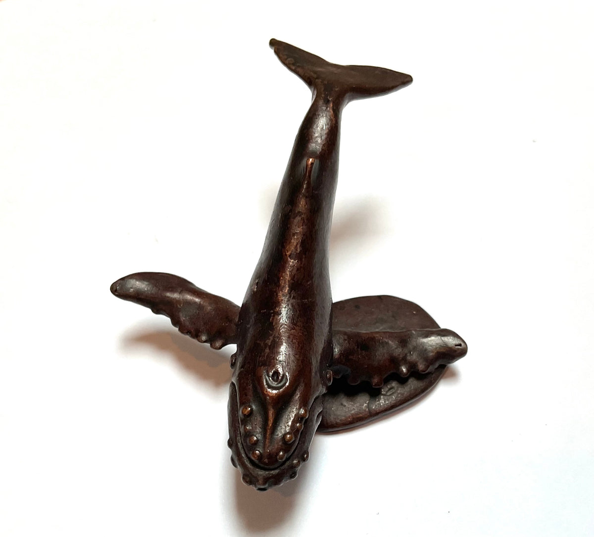 David. Meredith miniature bronze  whale sculpture