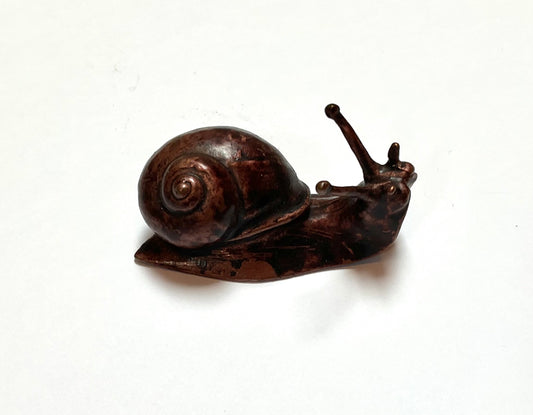 David. Meredith miniature bronze Snail sculprure