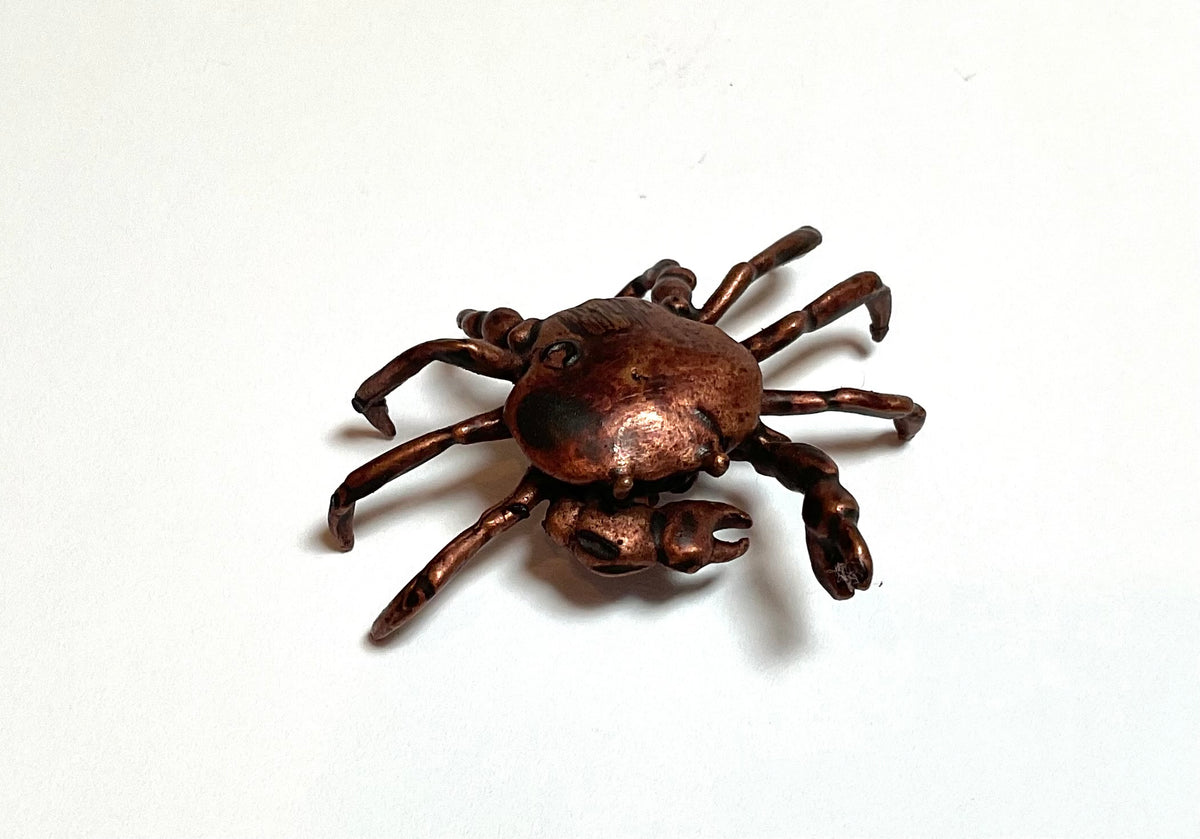David. Meredith miniature crab bronze sculpture