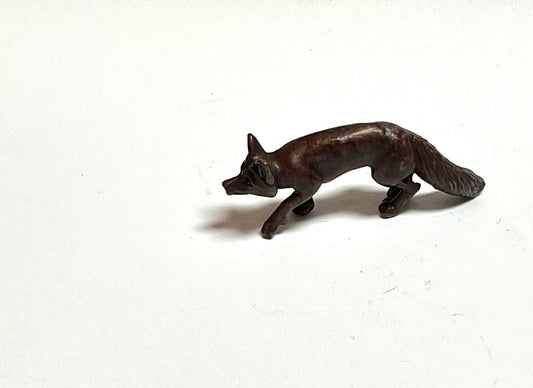 David. Meredith Miniature  stalking fox bronze sculpture