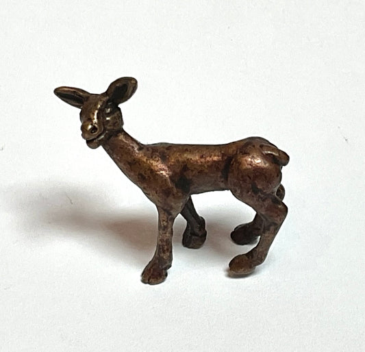 David. Meredith Miniature fawn  bronze sculpture