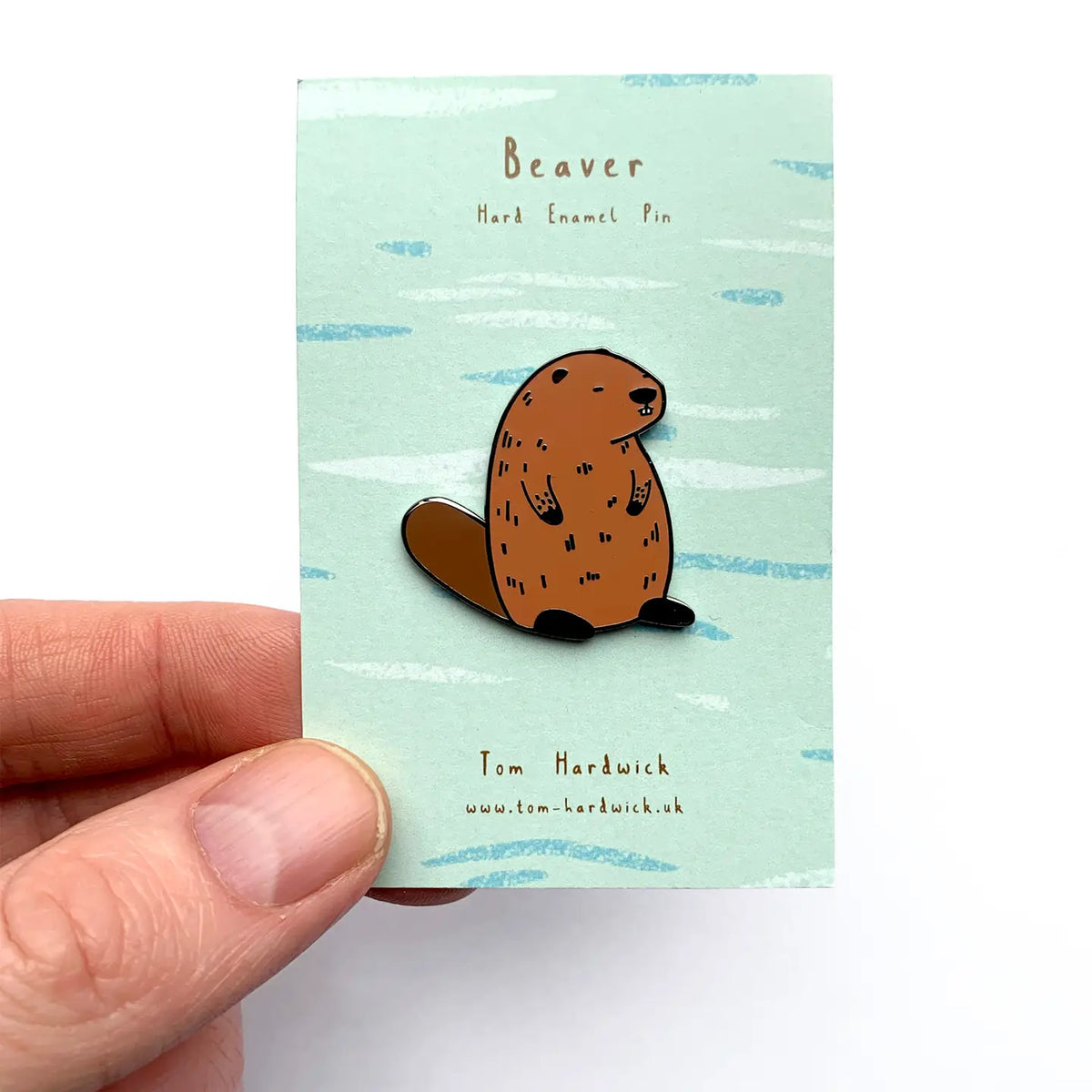 Tom Hardwick animal pin -  beaver
