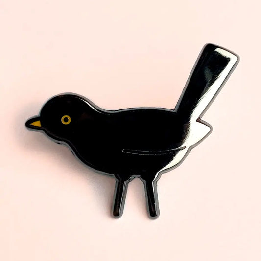 Tom Hardwick animal pin - blackbird