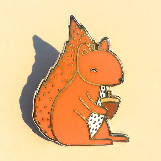 Tom Hardwick animal pin - red squirrel