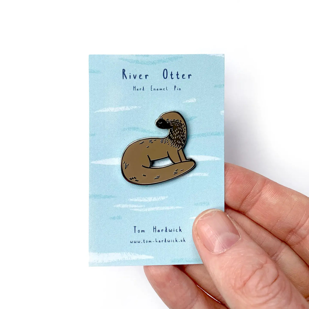 Tom Hardwick animal pin - river otter
