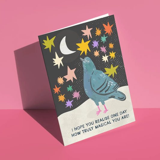 Fernandez makes pigeon greetings card