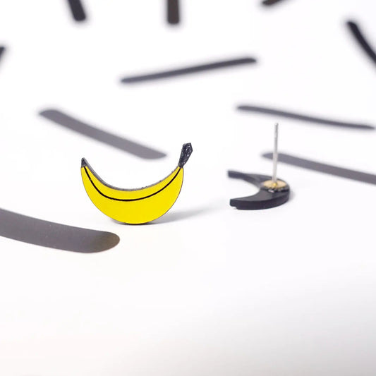 Silly loaf banana stud earrings