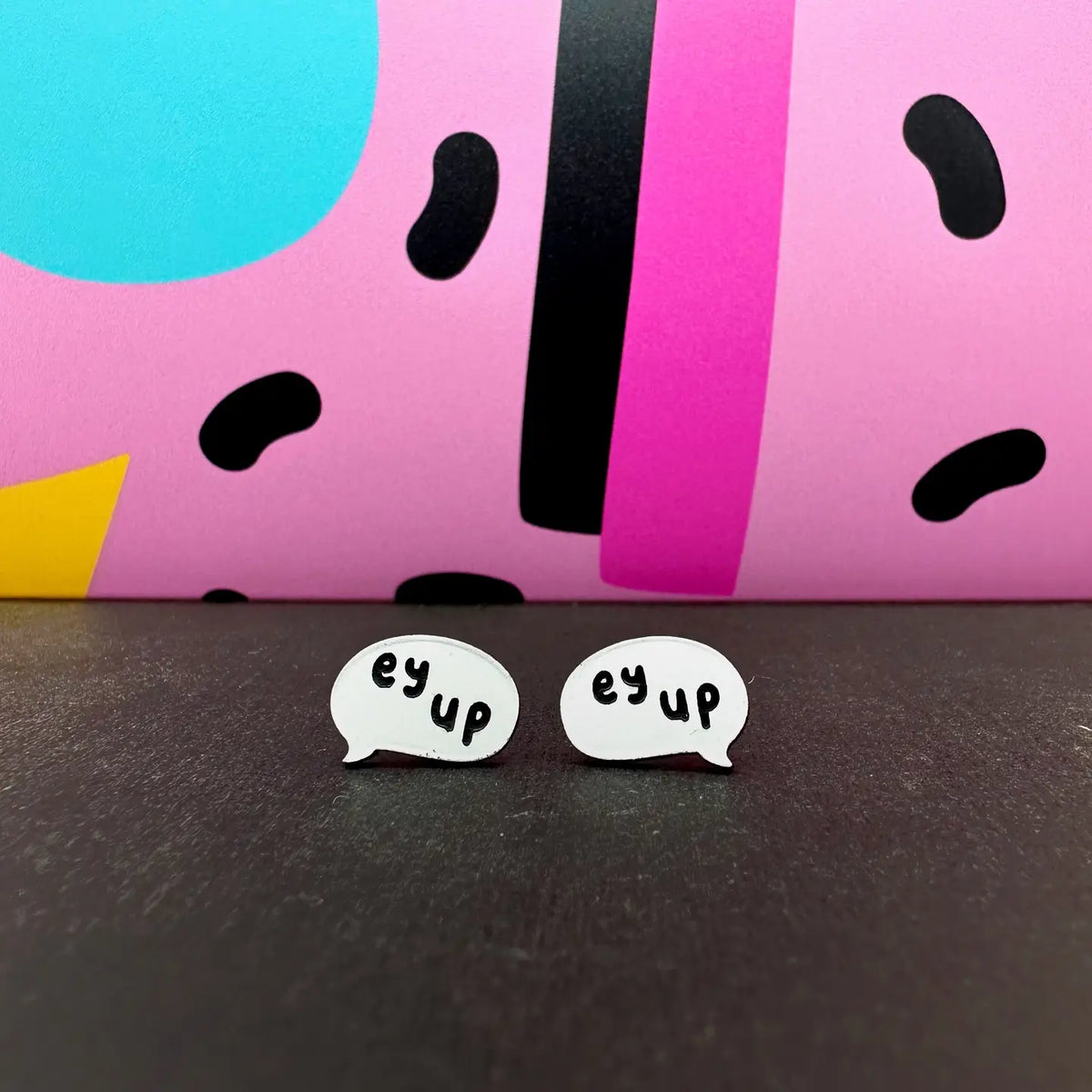Silly loaf eye up stud earrings