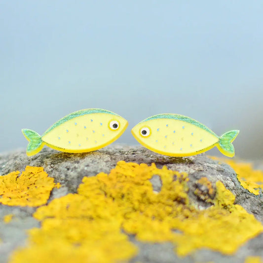 Silly loaf fish  stud earrings