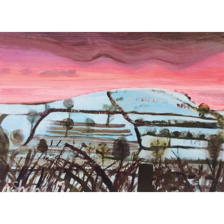 Decembers end - winter greetings card Arabella Shand