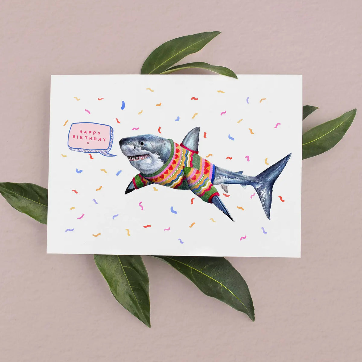 Shark birthday  card
