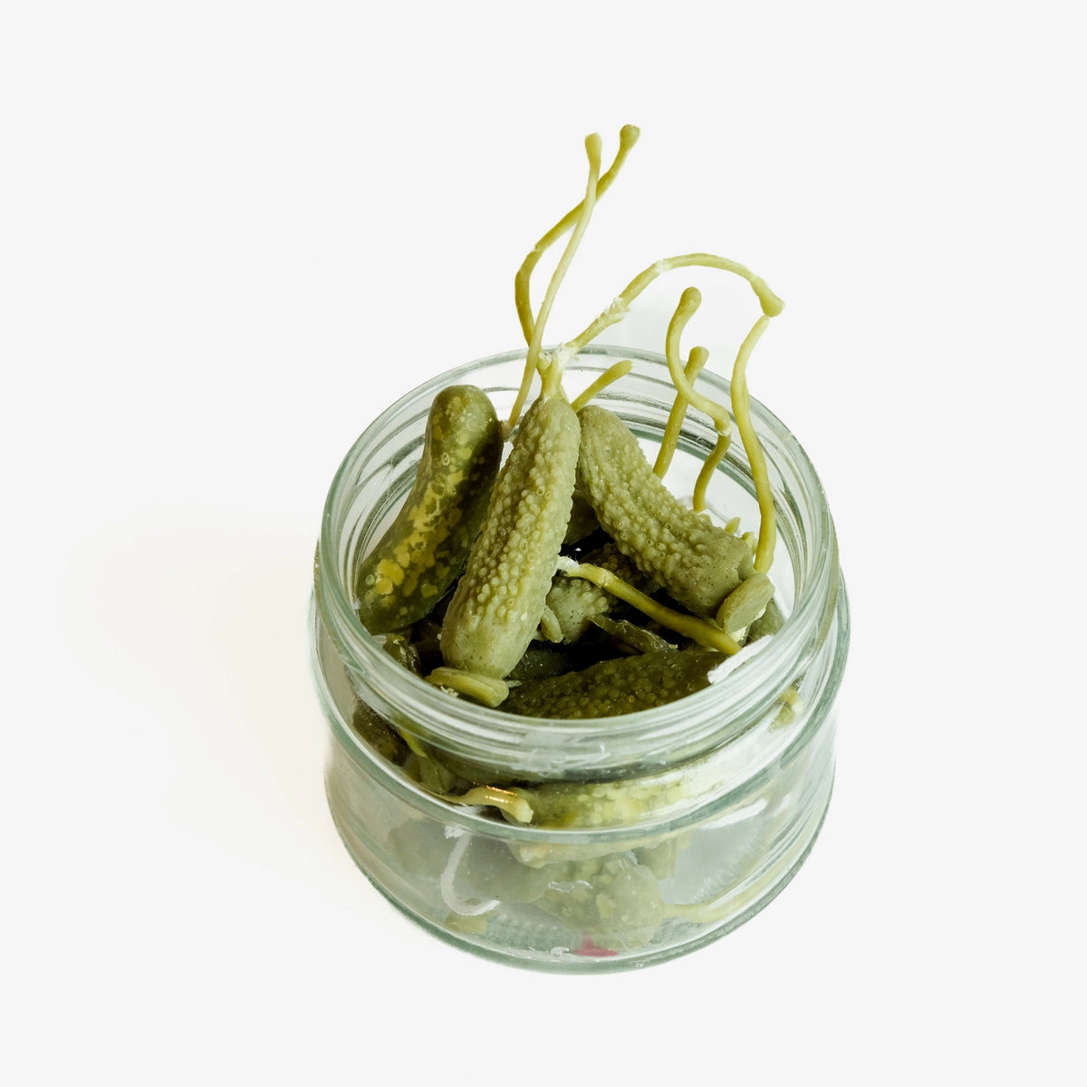 Handmade beeswax  gherkin cornichon candle