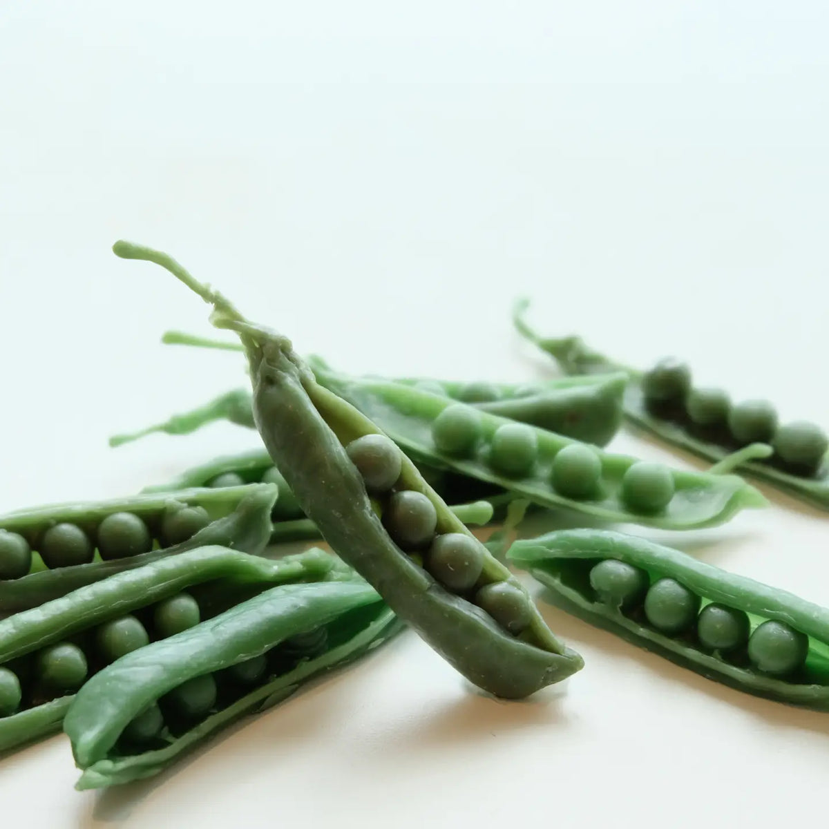 Handmade beeswax peas in pod candle