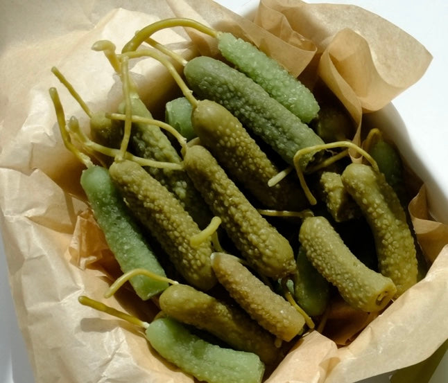 Handmade beeswax  gherkin cornichon candle
