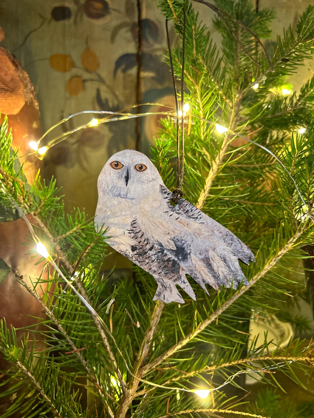 Clare O ‘ Neill snowy owl  plywood decoration