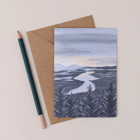 Joy Jen greeting card Landscape Card Loch Garry, Lochaber, Scotland