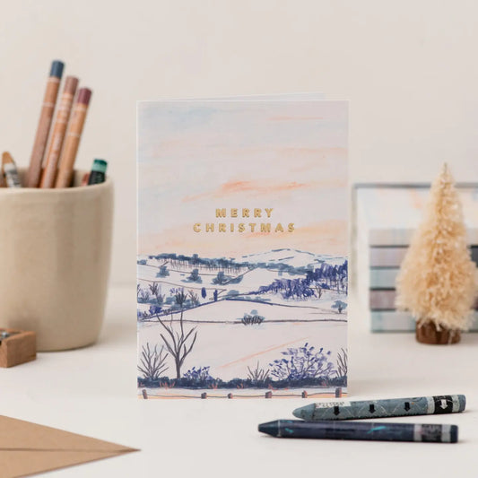 Joy Jen greeting card Snowy Derbyshire  Christmas card