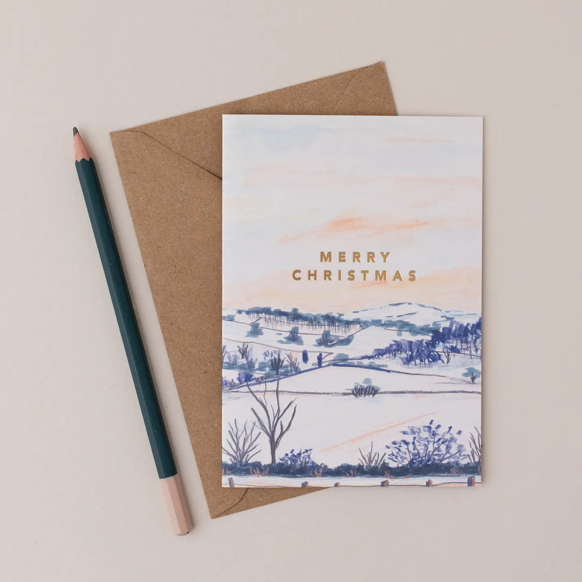 Joy Jen greeting card Snowy Derbyshire  Christmas card