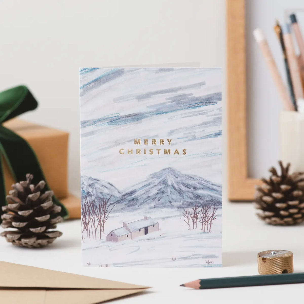 Joy Jen greeting card Snowy Scotland Christmas card