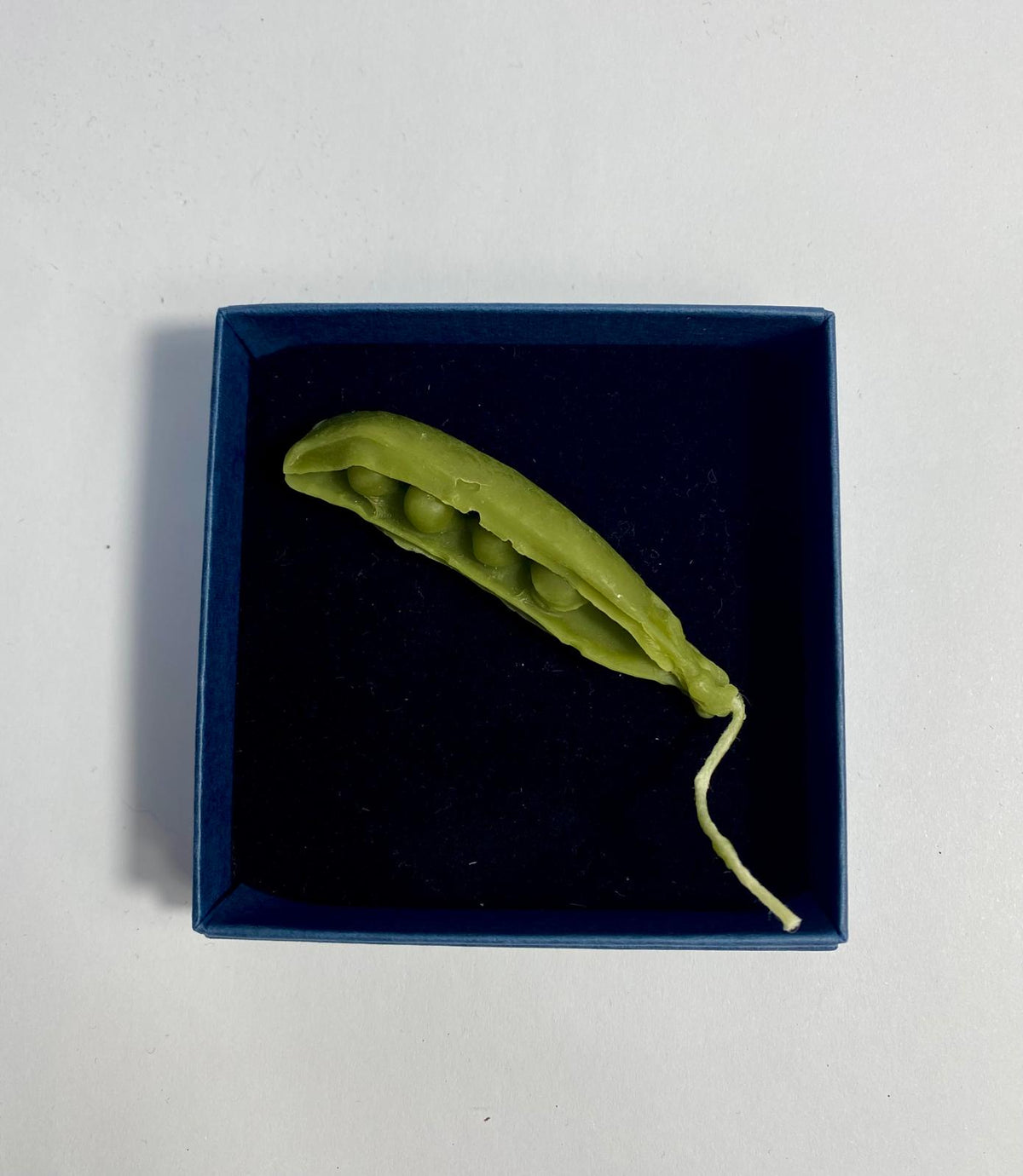 Handmade beeswax peas in pod candle